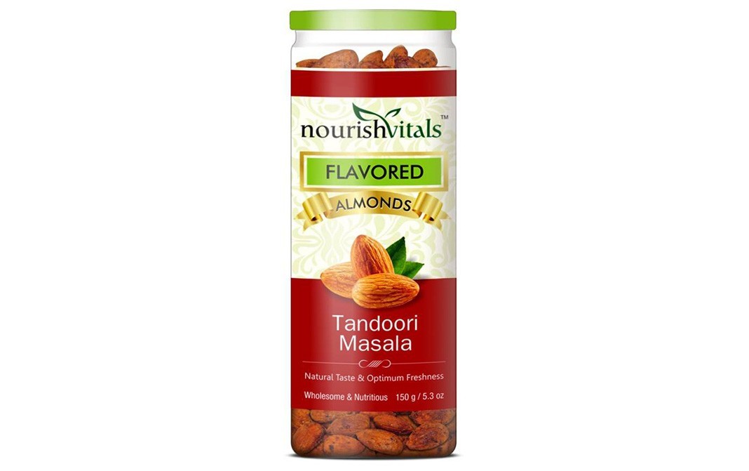NourishVitals Flavored Almonds Tandoori Masala   Jar  150 grams
